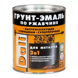 Грунт-эмаль по ржавчине 3 в 1 гладкая DALI, RAL 8017 коричневый, 2 л