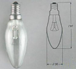Лампа ДС 40Вт Е14 208шт. в упаковке