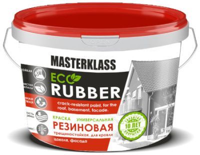 Краска резиновая для кровель и фасадов  Алая 10 кг