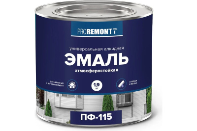 Эмаль ПФ-115 PROREMONTT Ярко-зеленая 1,9 кг