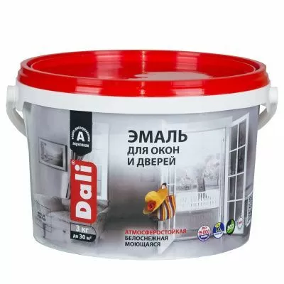 Эмаль для окон и дверей, акриловая, атмосферостойкая, база А 3 кг